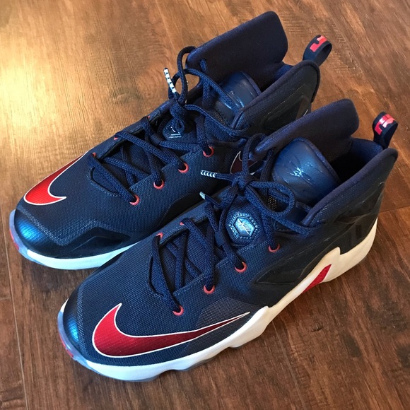 Nike lebron 13 navy red white sz 6.5 y sneakers